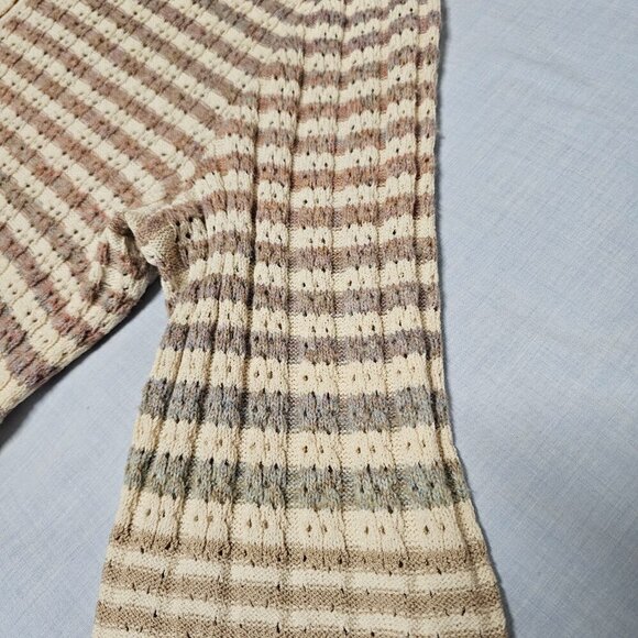 St. John Sport Button Up 3/4 Sleeve Heathered Women Size L Striped - Picture 16 of 16